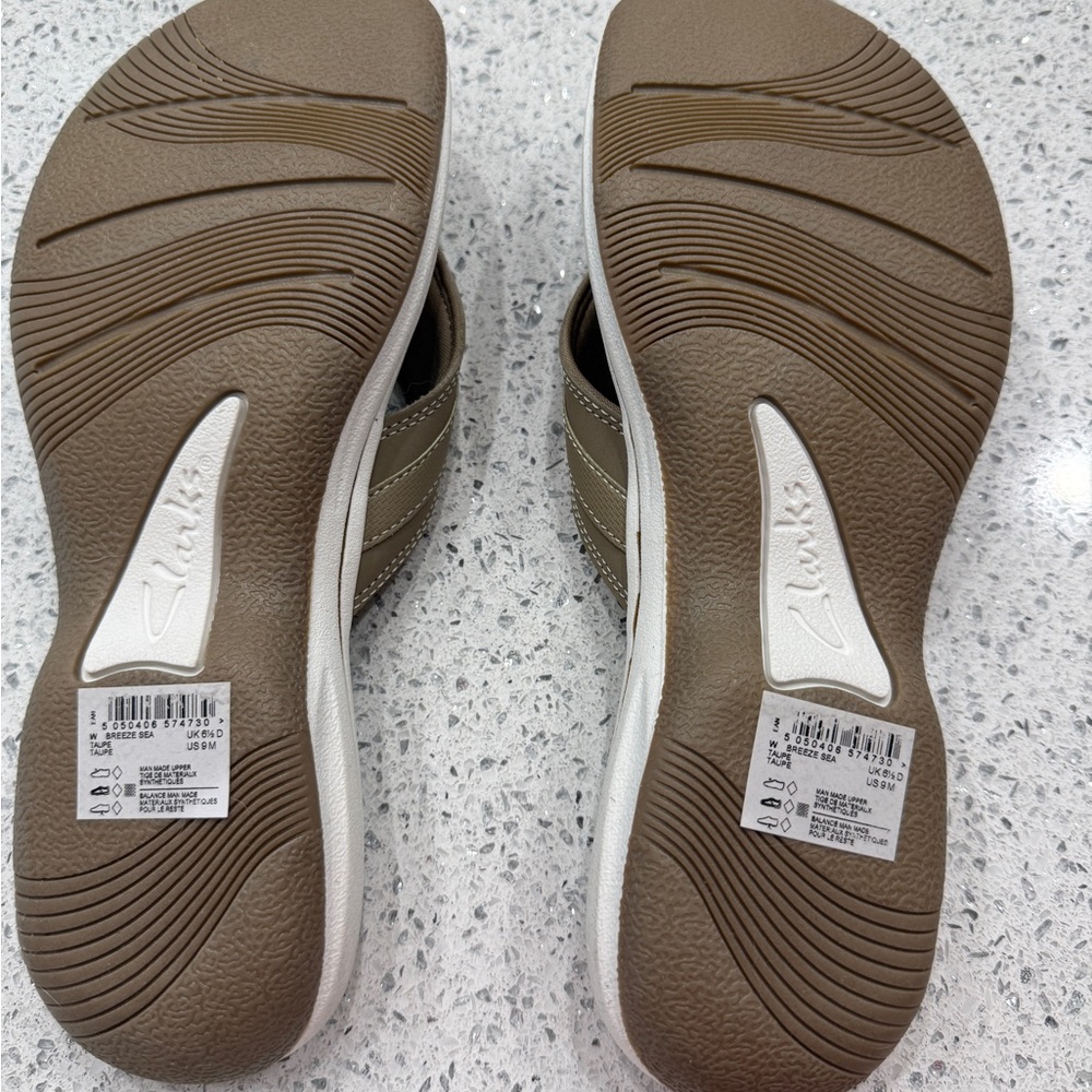 Clarks Breeze Sea Sandals - Taupe - Picture 6 of 7